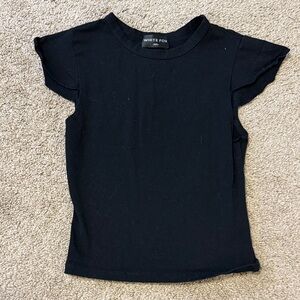 White Fox Black T-Shirt